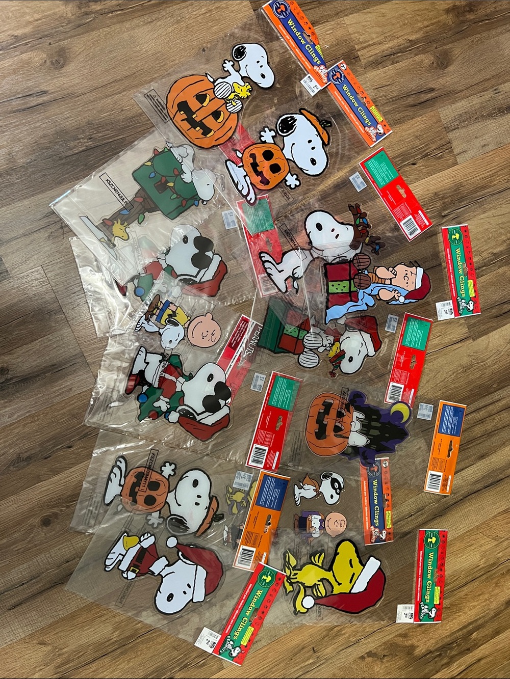 Peanuts Holiday & Halloween Window Clings - Snoopy & Friends